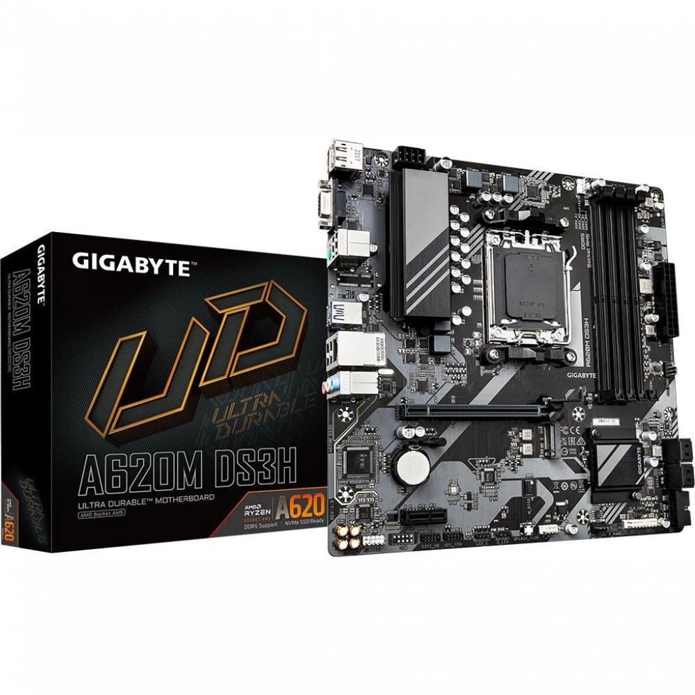 Материнская плата Gigabyte A620M DS3H, AM5, DDR5, mATX — 5