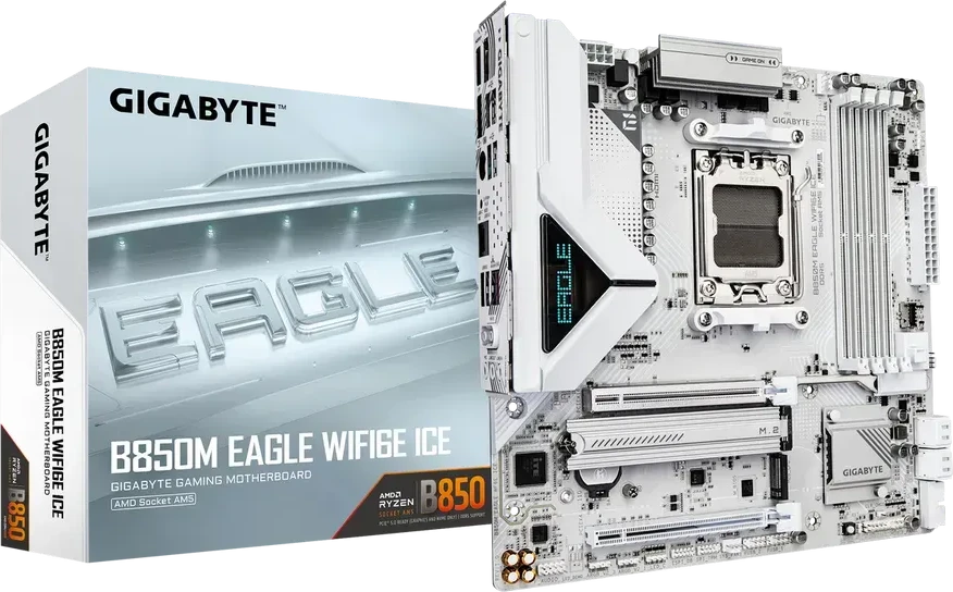 Материнская плата Gigabyte B850M EAGLE WIFI6E ICE, AM5, DDR5, mATX