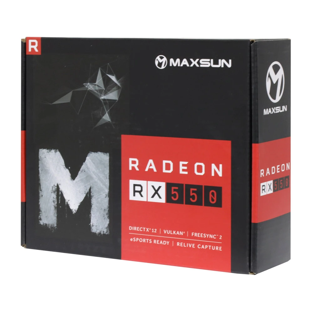 Видеокарта MaxSun MS-RX550 TF 4G, 1хHDMI+1xDP+1xDVI, 4Gb GDDR5 128bit, PCIe — 4