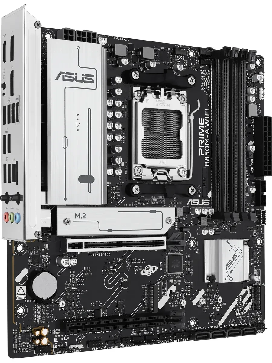 Материнская плата ASUS AM5, B850, DDR5, 4 слота, mATX — 2