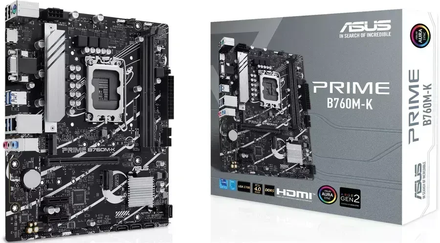 Материнская плата ASUS PRIME B760M-K, mATX, Socket1700, DDR5