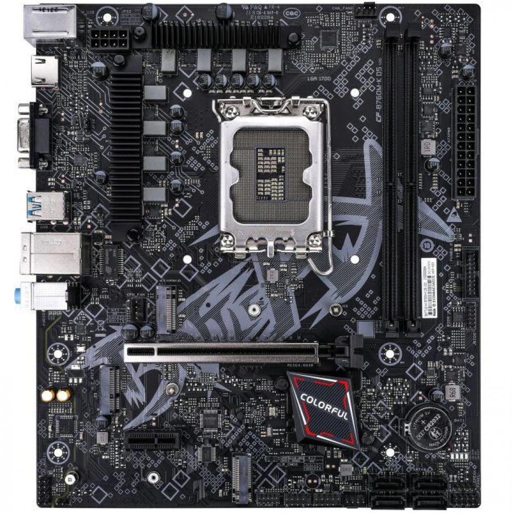 Материнская плата Colorful BATTLE-AX B760M-K D5 V20, mATX, DDR5 — 5