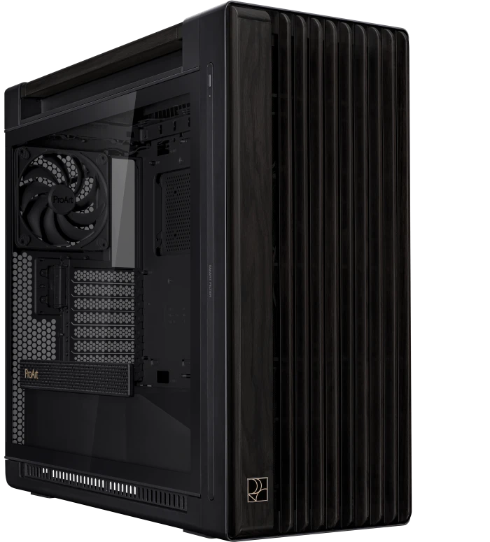 Корпус ASUS ProArt PA602 Wood Tempered Glass, Black