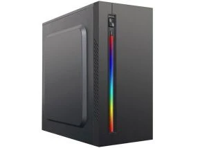 Компьютерный корпус APEX-V03, RGB, (400W), black, MATX