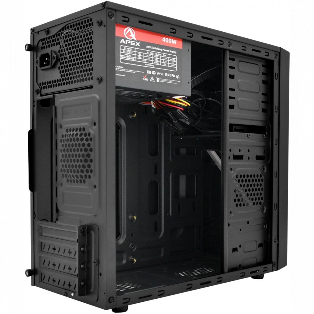 Компьютерный корпус APEX-V05, RGB, (400W), black, MATX — 5