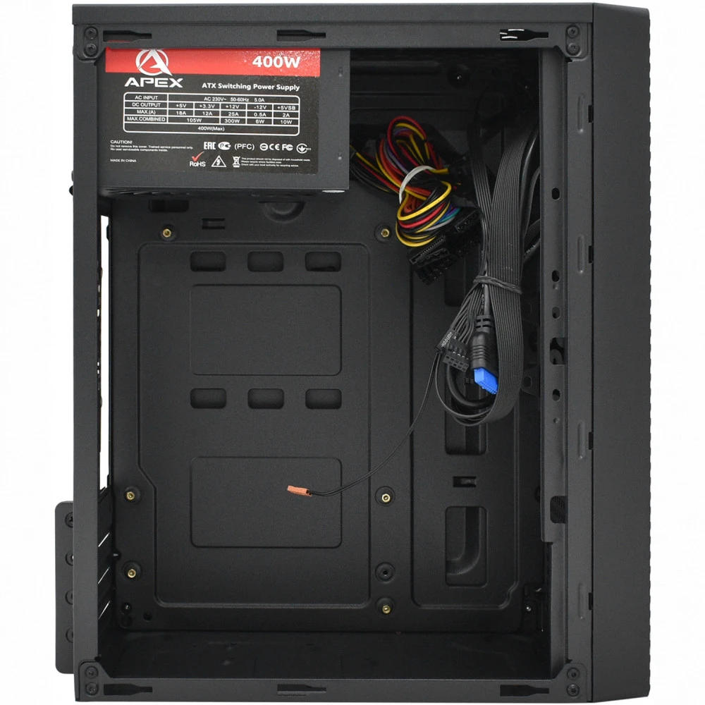 Компьютерный корпус APEX-T04, (400W), black, MATX — 4