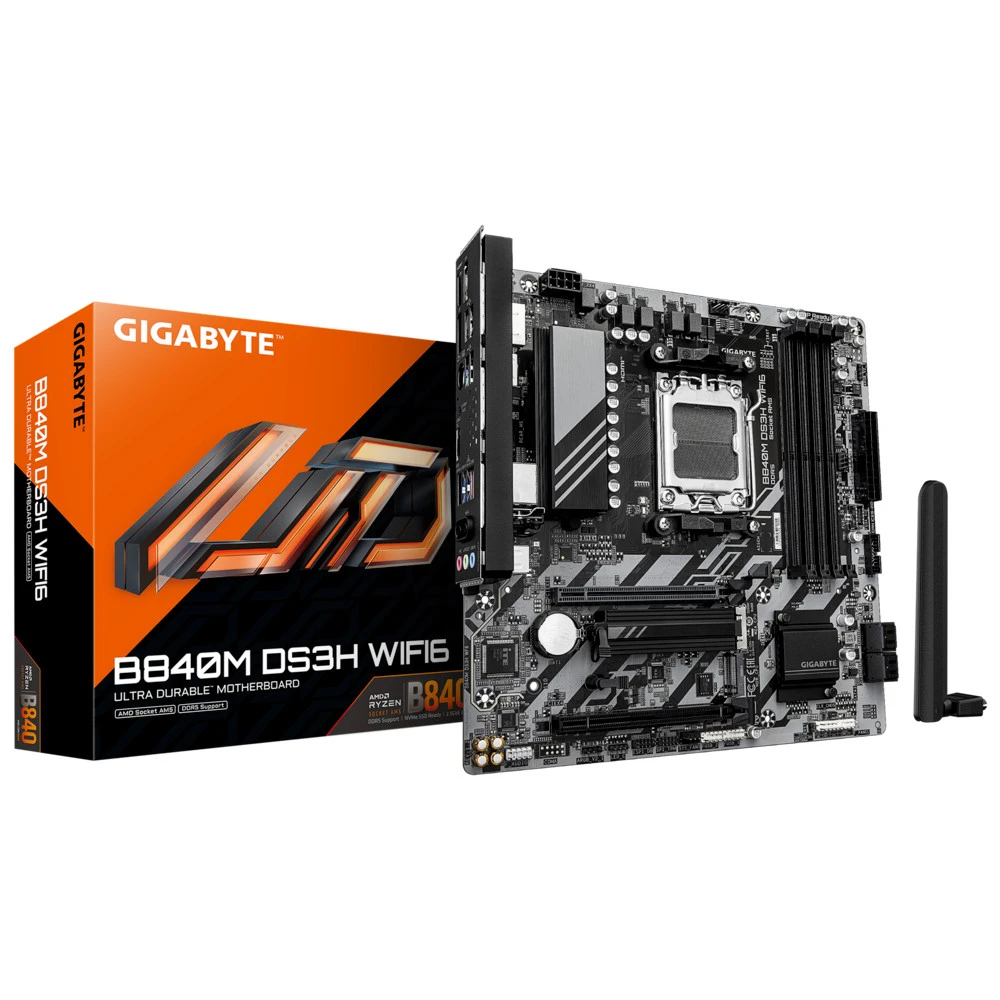 Материнская плата Gigabyte B840M DS3H, AM5, mATX, DDR5 — 5
