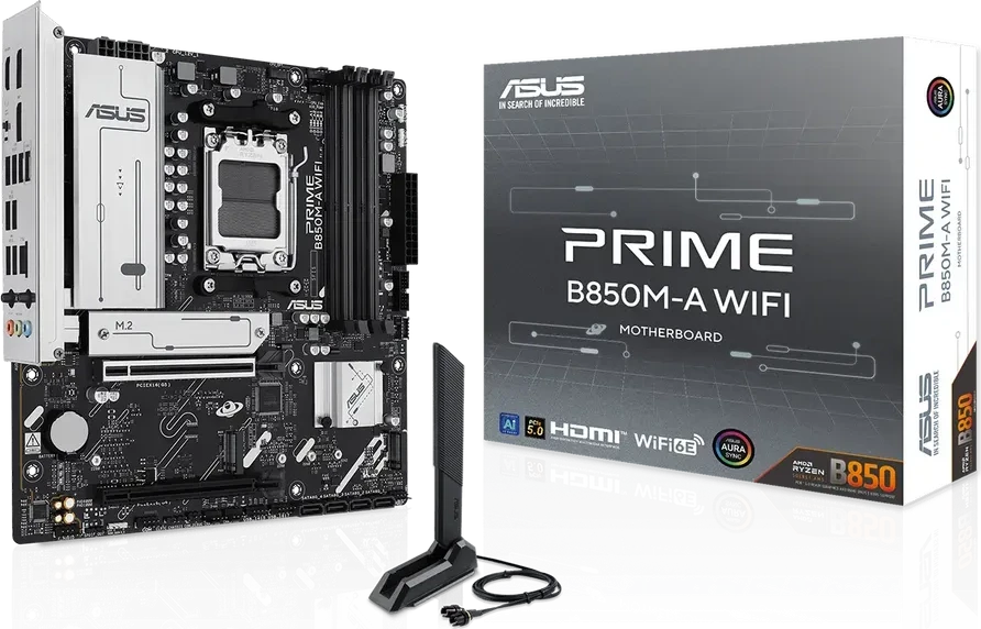 Материнская плата ASUS PRIME B850M-A WIFI, AM5, mATX, DDR5