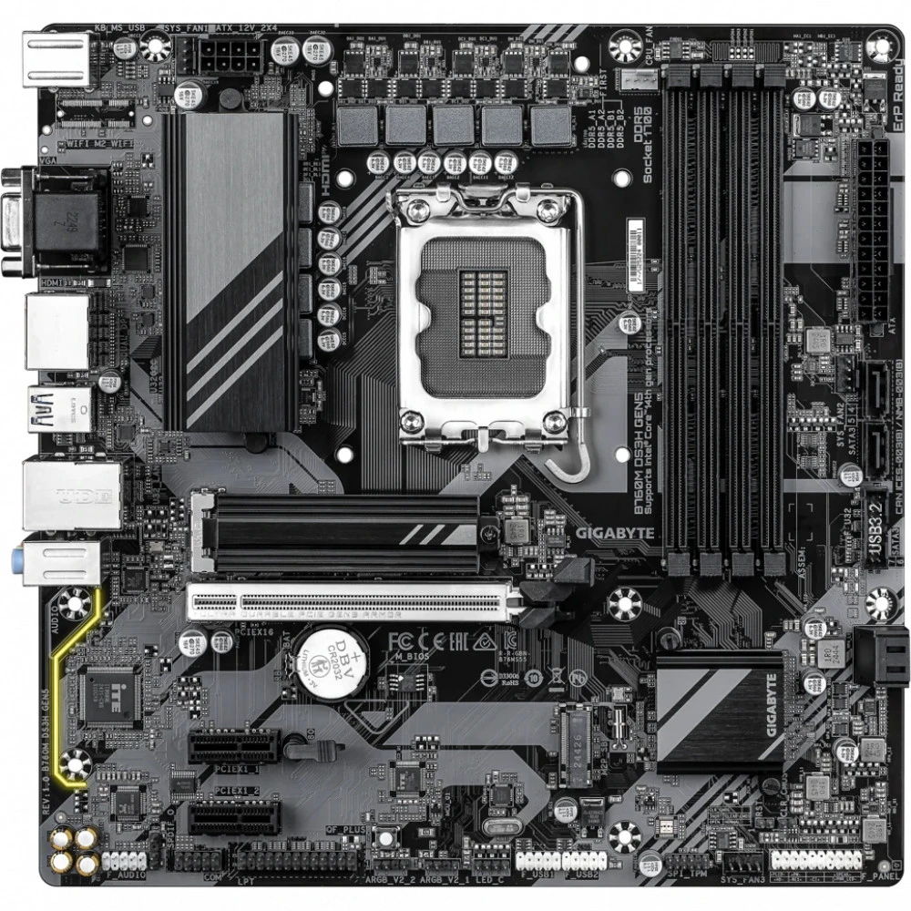 Материнская плата GIGABYTE B760 DS3H GEN5, DDR5, ATX — 4