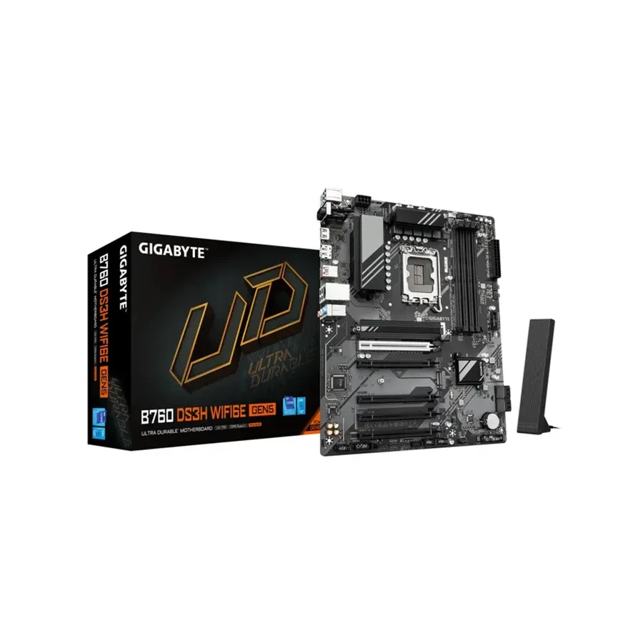 Материнская плата Gigabyte B760 DS3H WIFI6E GEN5, LGA1700, 4xDDR5, ATX