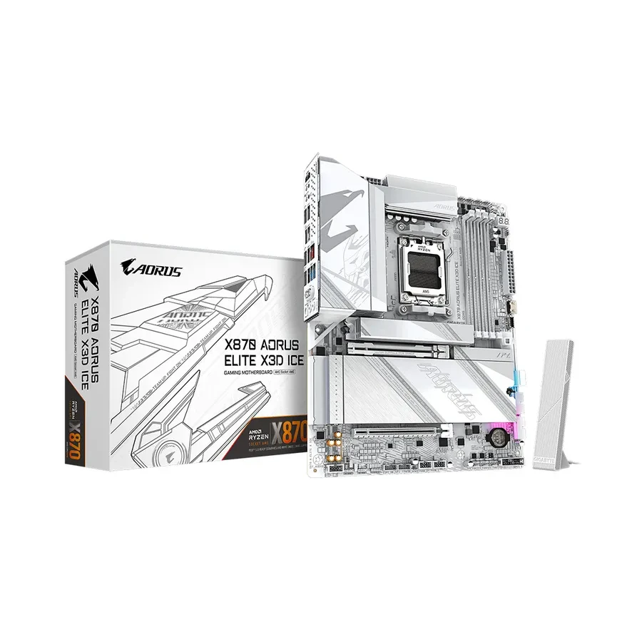 Материнская плата Gigabyte X870 AORUS ELITE X3D ICE, AM5, 4xDDR5, ATX, Wi-Fi