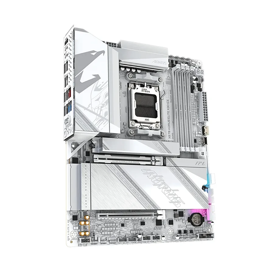 Материнская плата Gigabyte X870 AORUS ELITE X3D ICE, AM5, 4xDDR5, ATX, Wi-Fi — 2