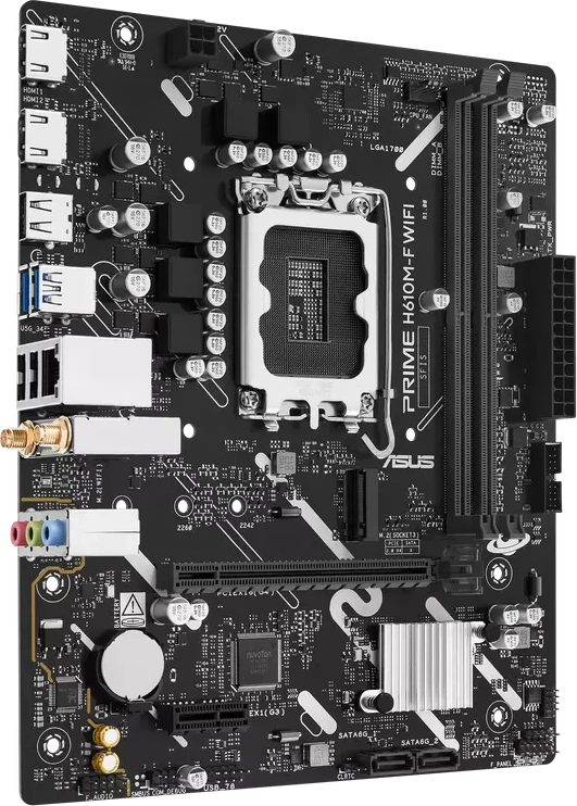 Материнская плата ASUS PRIME H610M-F WIFI, LGA1700, mATX, DDR5 — 2