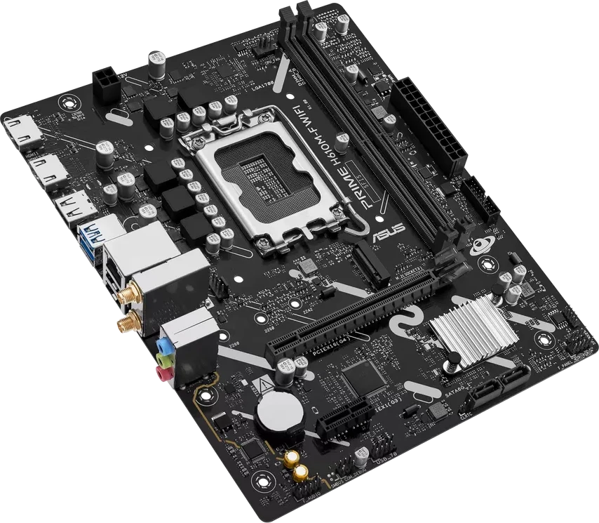 Материнская плата ASUS PRIME H610M-F WIFI, LGA1700, mATX, DDR5 — 4