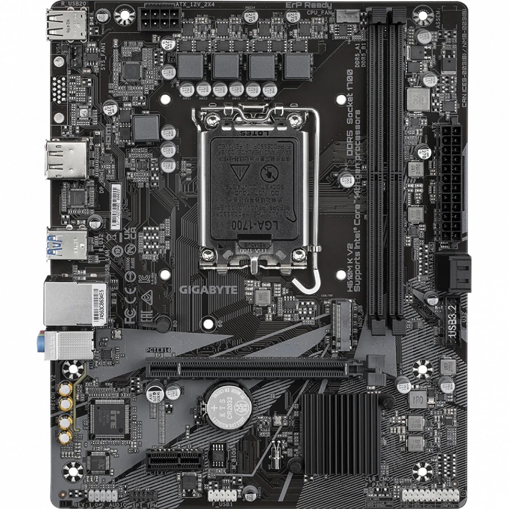 Материнская плата Gigabyte H610M K V2, LGA1700, mATX, DDR5