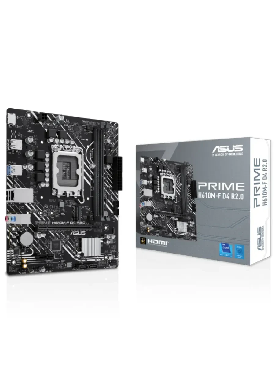 Материнская плата ASUS PRIME H610M-F D4 R2.0, LGA1700, DDR4, mATX