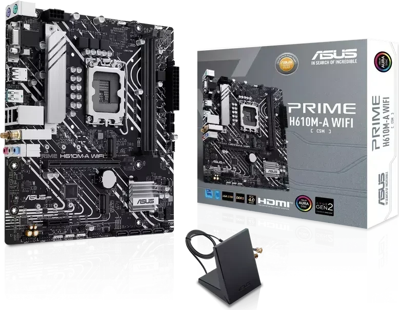Материнская плата ASUS PRIME H610M-A WIFI, LGA1700, mATX, DDR5