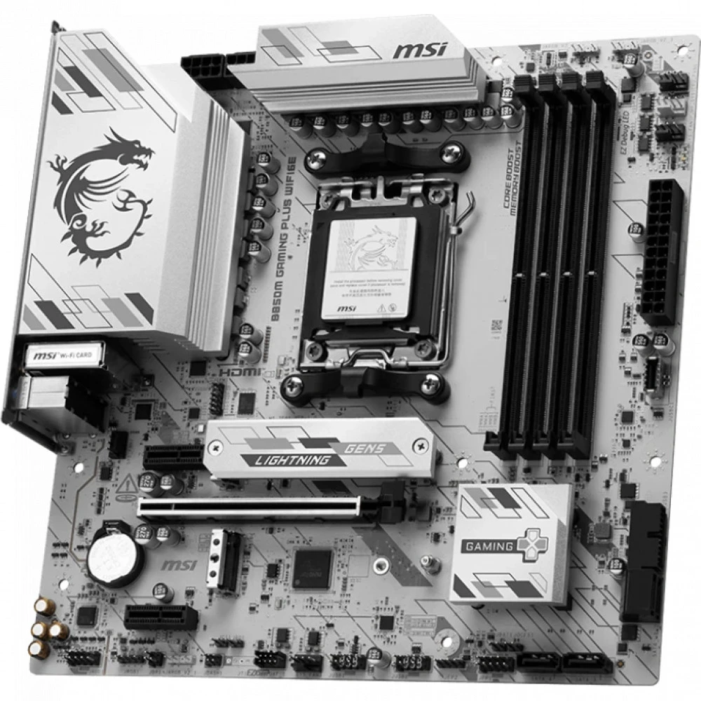 Материнская плата MSI B850M GAMING PLUS WIFI6E, AM5, mATX, DDR5 — 4