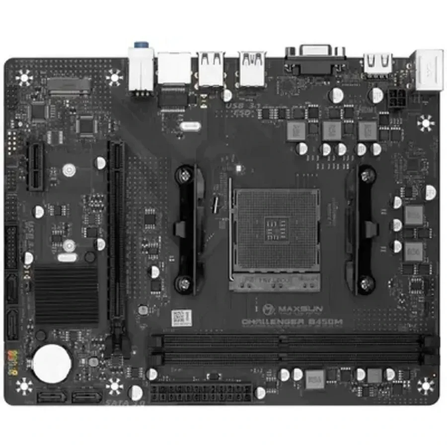 Материнская плата MaxSun Challenger B450M, AM4, mATX, DDR4 — 5