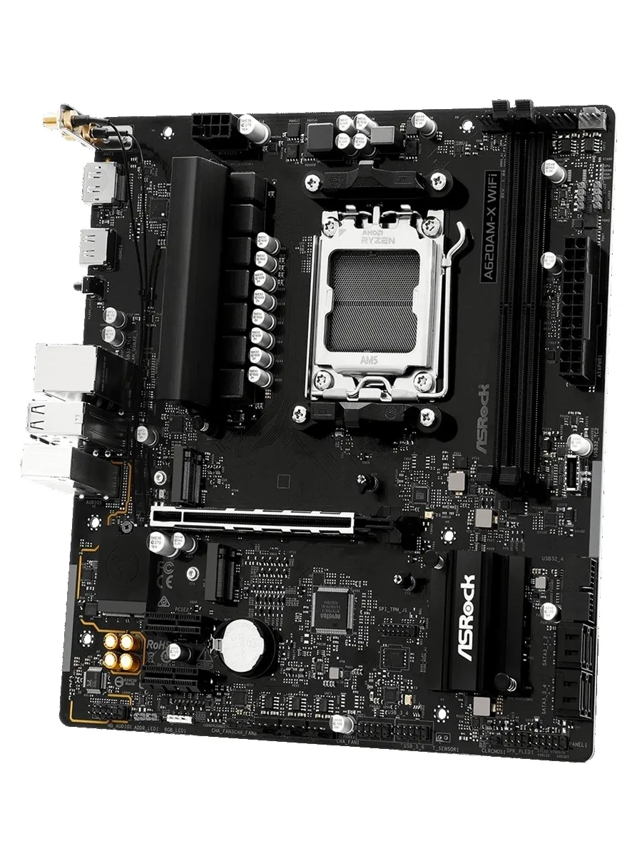 Материнская плата ASRock A620AM-X WiFi, AM5, mATX — 2