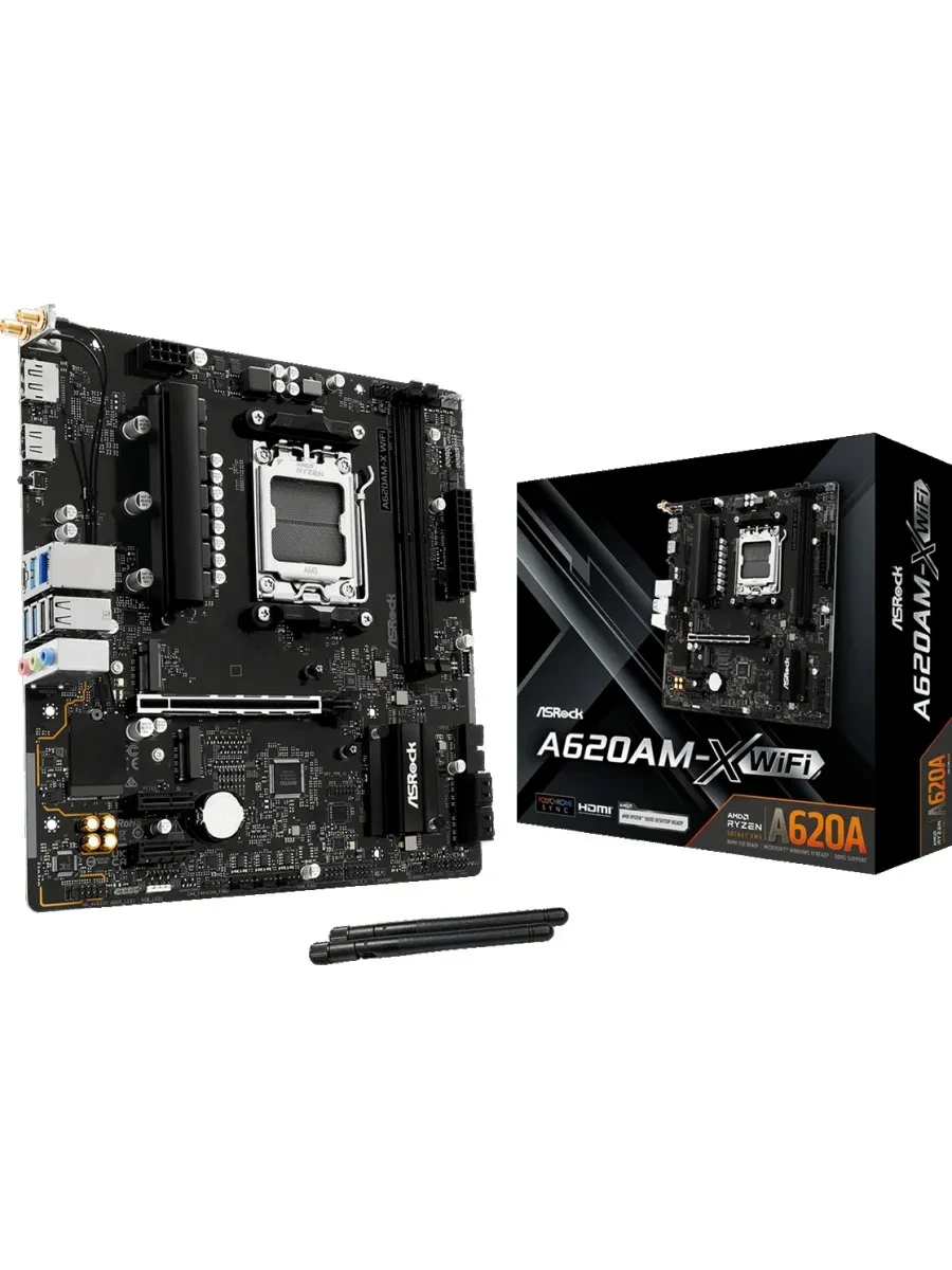 Материнская плата ASRock A620AM-X WiFi, AM5, mATX — 5