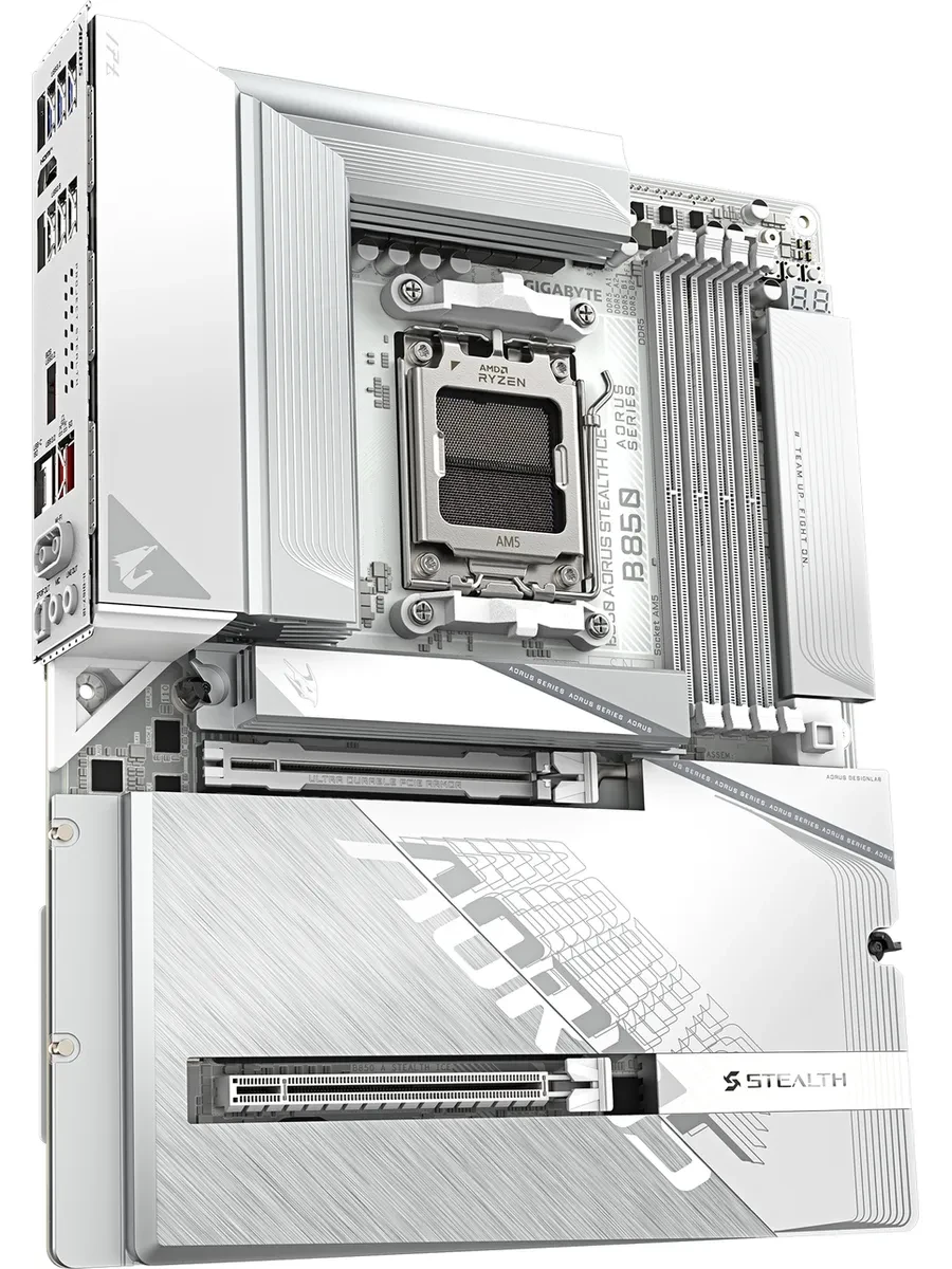 Материнская плата Gigabyte B850A STEALTH ICE, AM5, ATX — 4