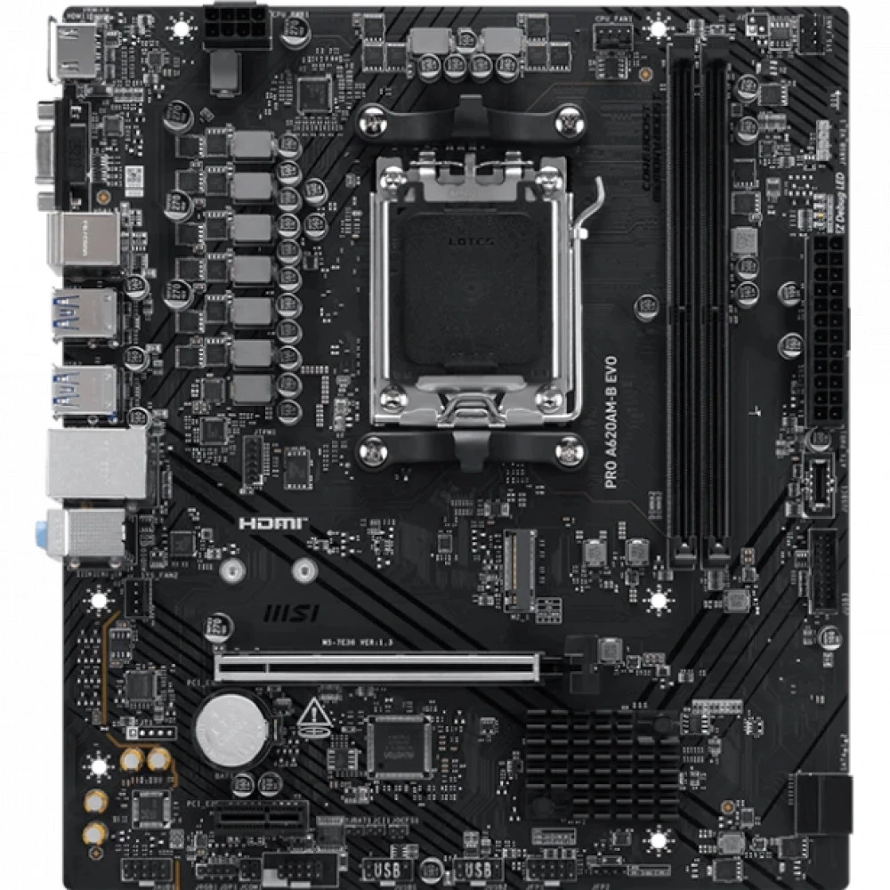 Материнская плата MSI PRO A620AM-B EVO, AM5, DDR5