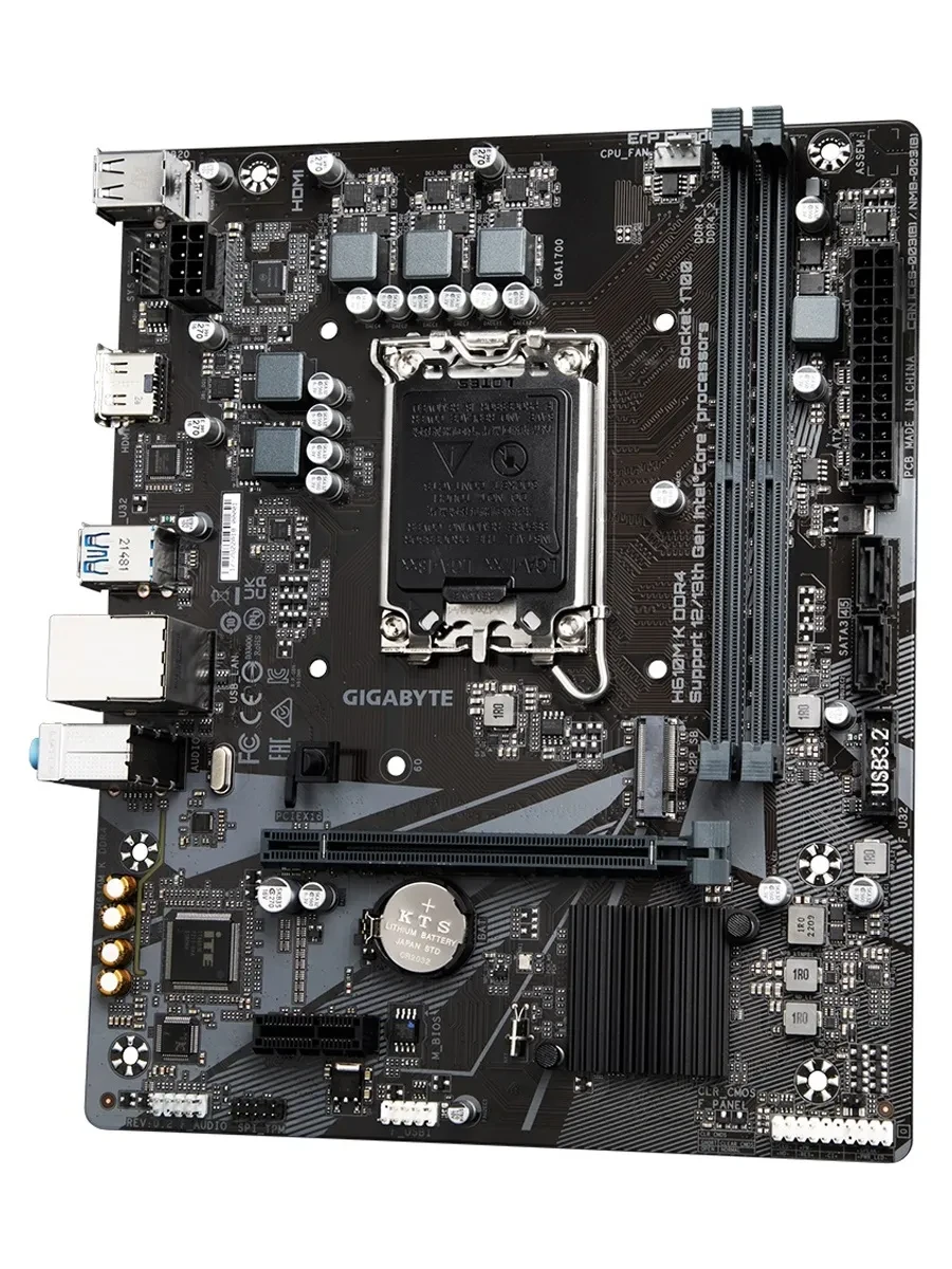 Материнская плата GIGABYTE H610M D3H WIFI DDR4, LGA1700, H610, 2xDDR4, PCIe4.0, 1xHDMI, 2xM.2, mATX — 5