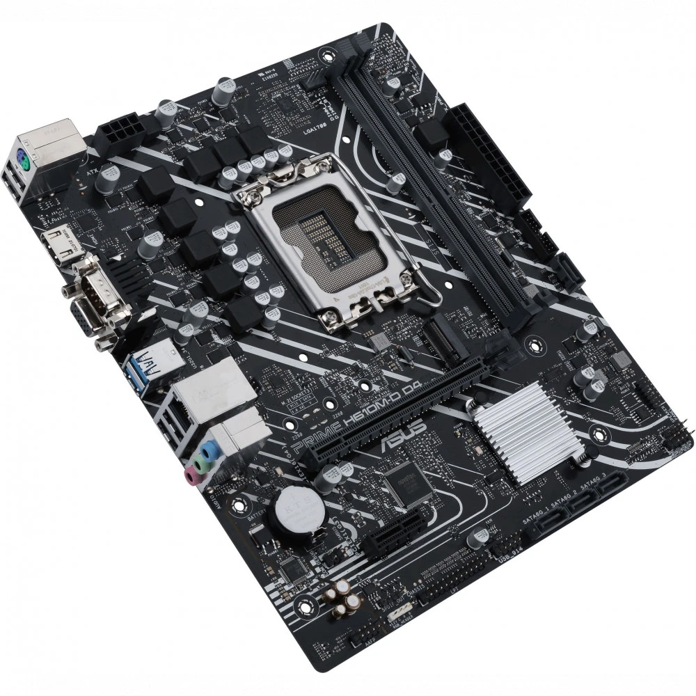 Материнская плата ASUS PRIME H610M-D D4, LGA1700 2xDDR4 4xSATA3 M.2 D-Sub HDMI COM mATX — 3