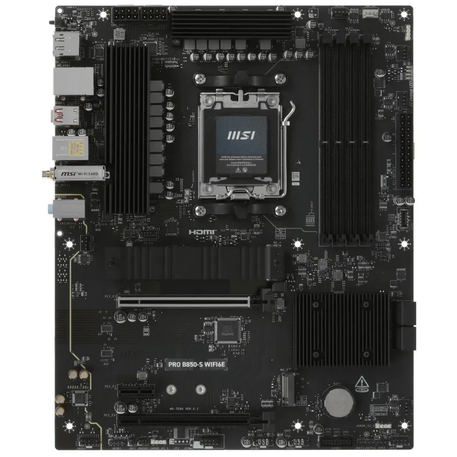 Материнская плата MSI PRO B850-S WIFI6E AM5 4xDDR5 4xSATA RAID 2xM.2 HDMI DP Type-C ATX