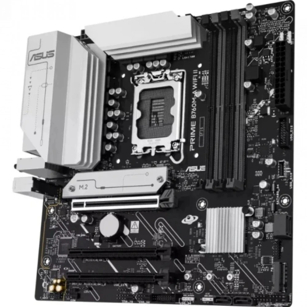Материнская плата ASUS PRIME B760M-A WIFI II, LGA1700 4xDDR5 4xSATA3 2xM.2 RAID 1xHDMI 1xDP mATX — 3