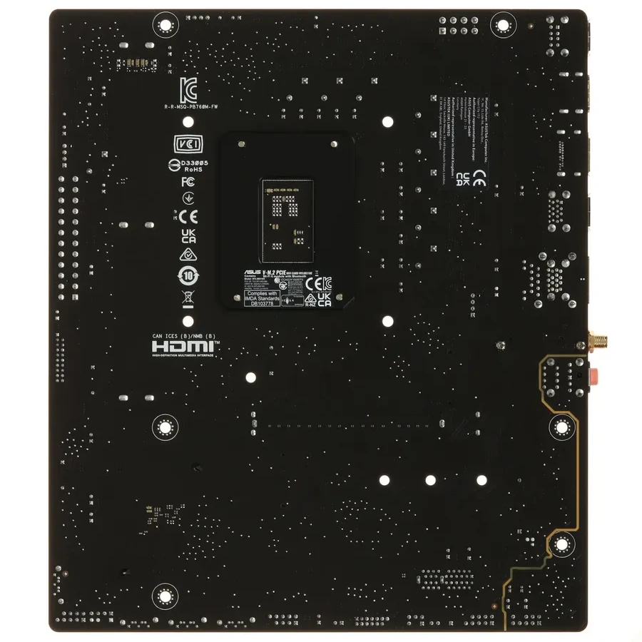 Материнская плата ASUS PRIME B760M-F WIFI, LGA1700 B760 2xDDR5 4xSATA3 2xM.2 RAID 1xHDMI 1xDP mATX — 2