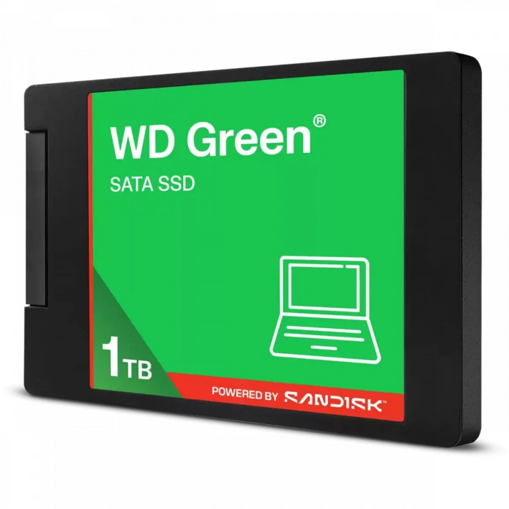 SSD накопитель SSD WD GREEN 1000GB, 2.5" SATA3, 545/545 MB/s