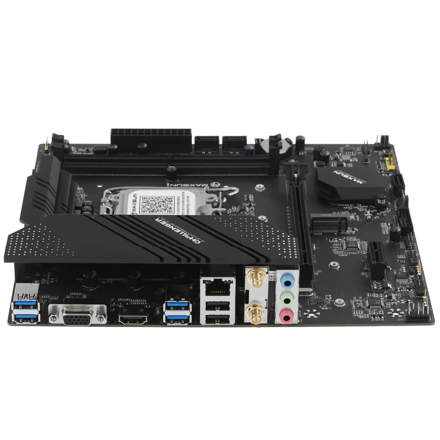 Материнская плата MaxSun Challenger B760M D5 WIFI, LGA1700, 2xDDR5, 3xSATA, 2xM.2, HDMI+VGA, mATX — 3