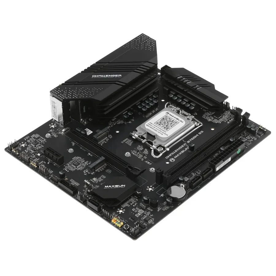 Материнская плата MaxSun Challenger B760M D5 WIFI, LGA1700, 2xDDR5, 3xSATA, 2xM.2, HDMI+VGA, mATX — 4