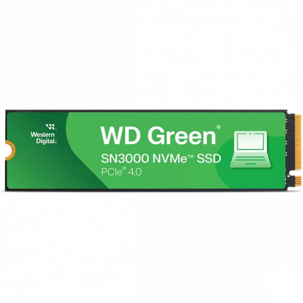 Твердотельный накопитель 1000GB SSD WD GREEN SN3000 M.2 2280 NVMe 4.0 R5000/W4200MB/s WDS100T4G0E — 3
