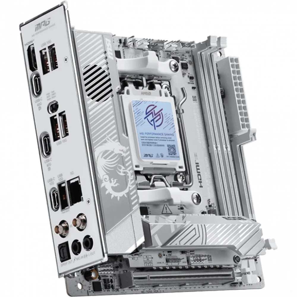 Материнская плата MSI MPG X870I EDGE TI EVO WIFI AM5 2xDDR5 2xSATA3 RAID M.2 HDMI 3xType-C mITX — 4