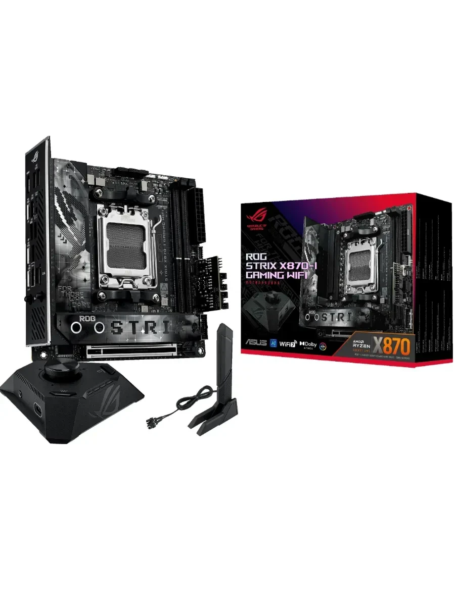 Материнская плата ASUS ROG STRIX X870-I GAMING WIFI AM5 2xDDR5 2xSATA RAID 2xM.2 HDMI WiFi Mini-ITX