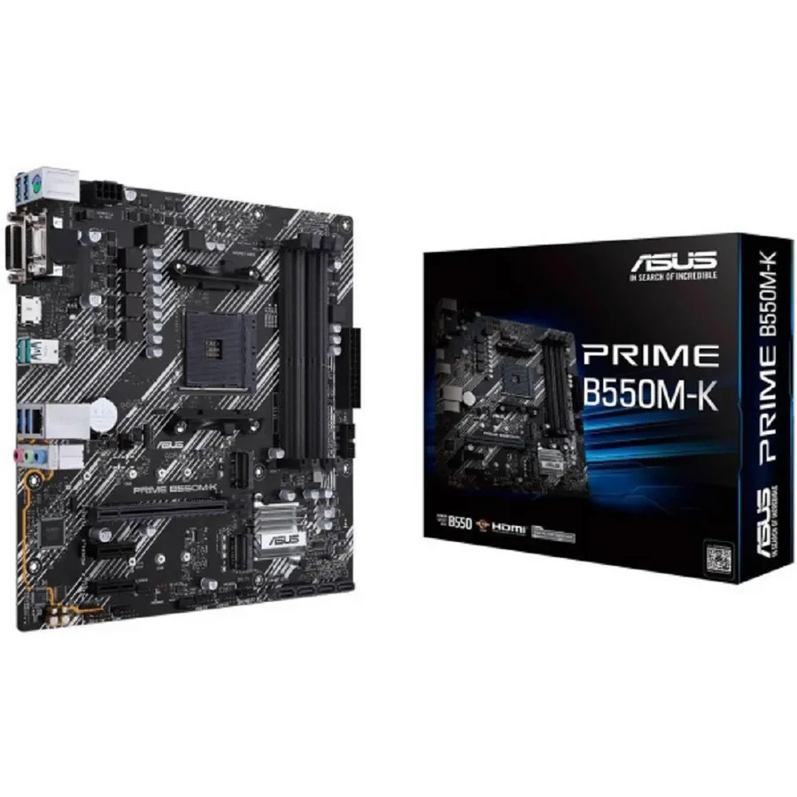 Материнская плата ASUS PRIME B550M-K AM4 4xDDR4 4xSATA3 RAID 2xM.2 DVI-D D-Sub HDMI mATX