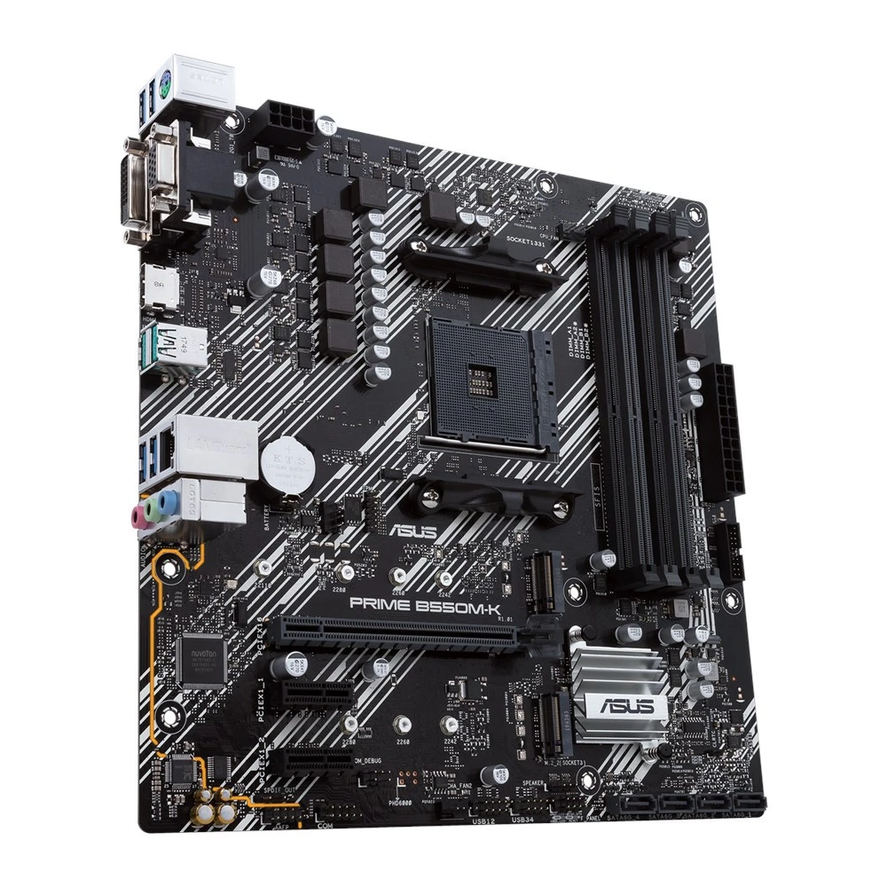 Материнская плата ASUS PRIME B550M-K AM4 4xDDR4 4xSATA3 RAID 2xM.2 DVI-D D-Sub HDMI mATX — 2