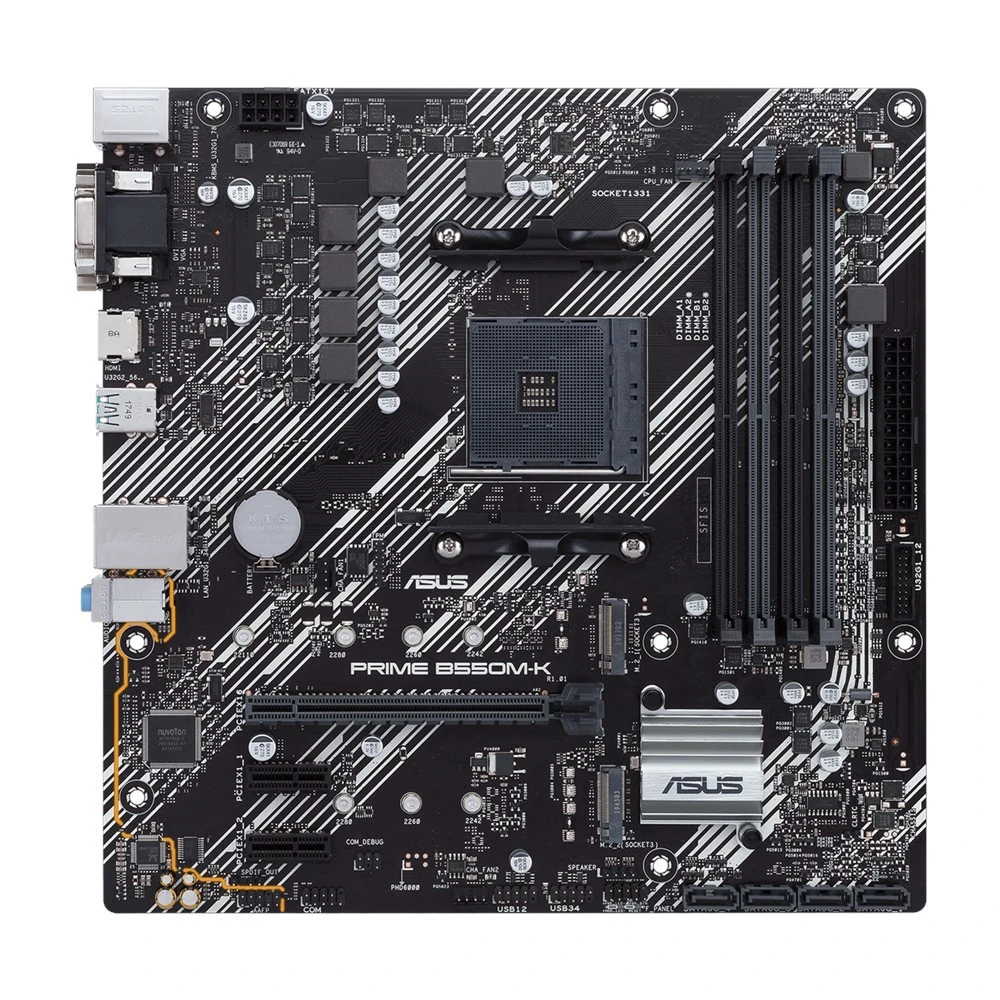 Материнская плата ASUS PRIME B550M-K AM4 4xDDR4 4xSATA3 RAID 2xM.2 DVI-D D-Sub HDMI mATX — 3