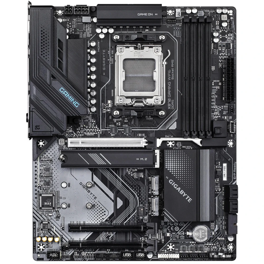 Материнская плата GIGABYTE X870 GAMING WF6, AM5, 4xDDR5, PCIe5.0, HDMI+2xUSB4, 3xM.2, ATX — 2