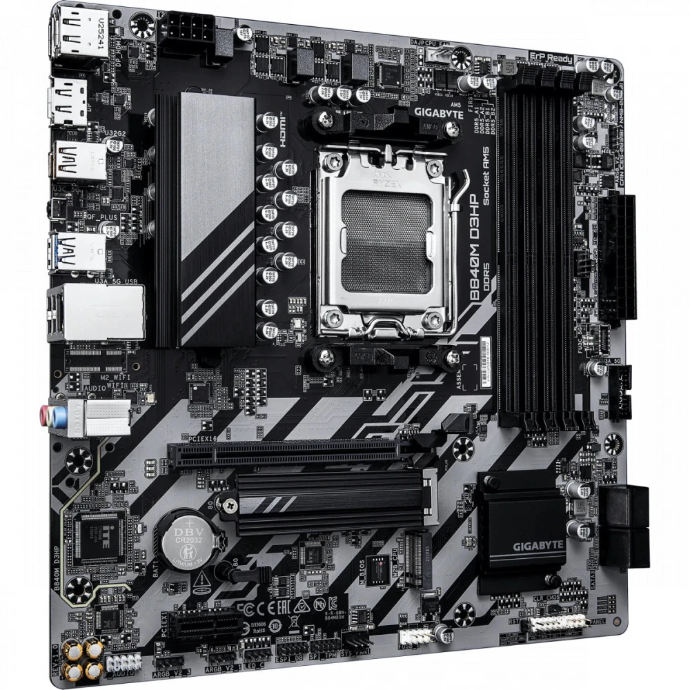 Материнская плата GIGABYTE B840M D3HP, AM5, 4xDDR5, PCIe4.0, HDMI+2xDP, 2xM.2, mATX — 4