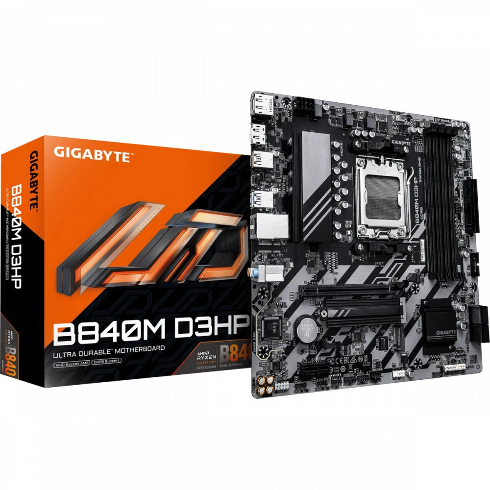 Материнская плата GIGABYTE B840M D3HP, AM5, 4xDDR5, PCIe4.0, HDMI+2xDP, 2xM.2, mATX — 5