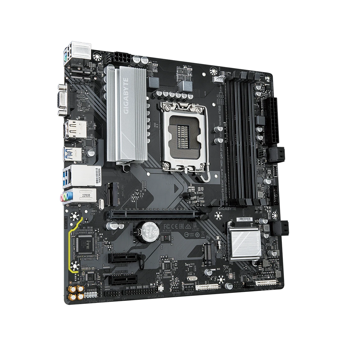 Материнская плата MB Socket1700, MATX, iB760 (VGA+DP+HDMI), Gigabyte B760M D3HP DDR4, 4DDR4, 1PCIx16, 2PCIx1 — 3