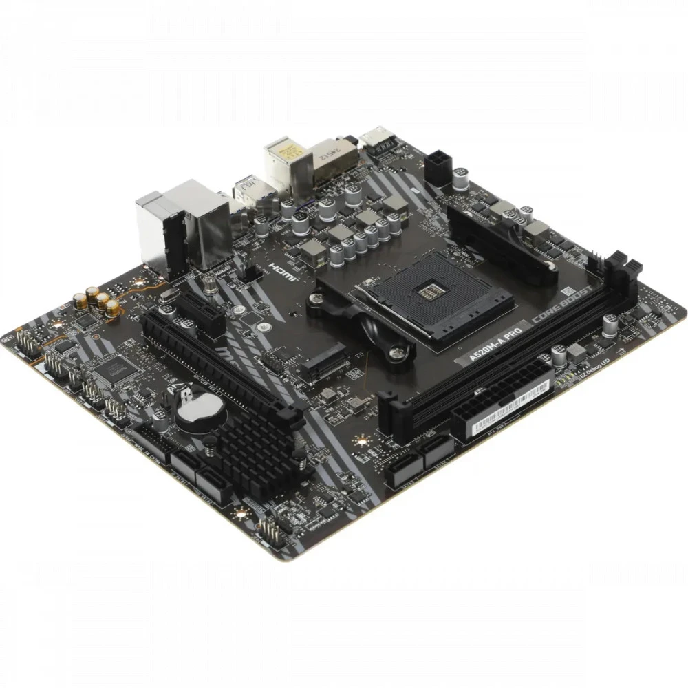 Матплата MSI A520M-A PRO, AM4, mATX, 2DDR-4, 1xPCI-Ex16, 4SATA,1xM.2, DVI, HDMI, 12USB — 2