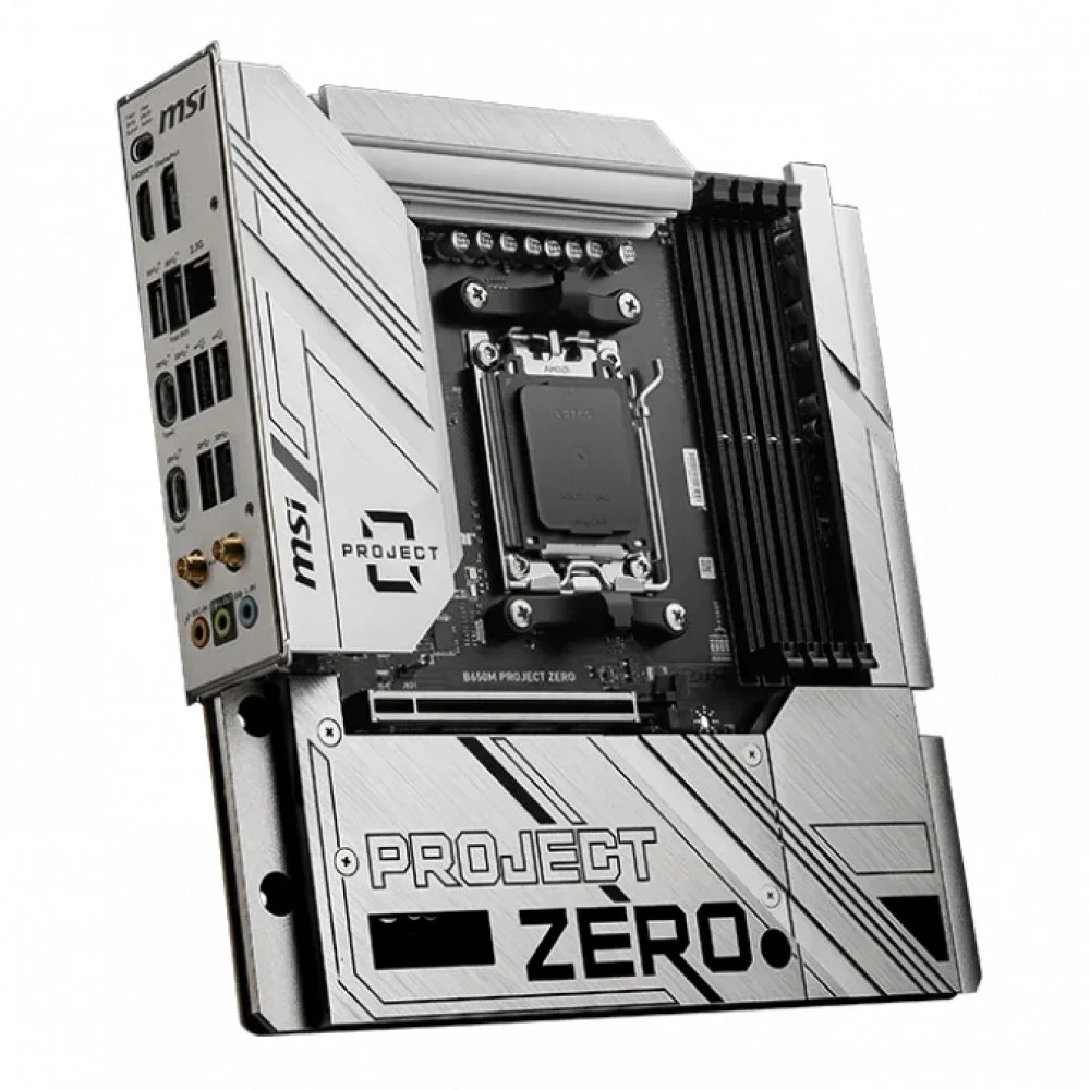 Матплата MSI B650M Project Zero, AM5, mATX, 4DDR-5, 1хPCI-Ex16, 4SATA, 2xM.2, HDMI, DP, 16USB — 2