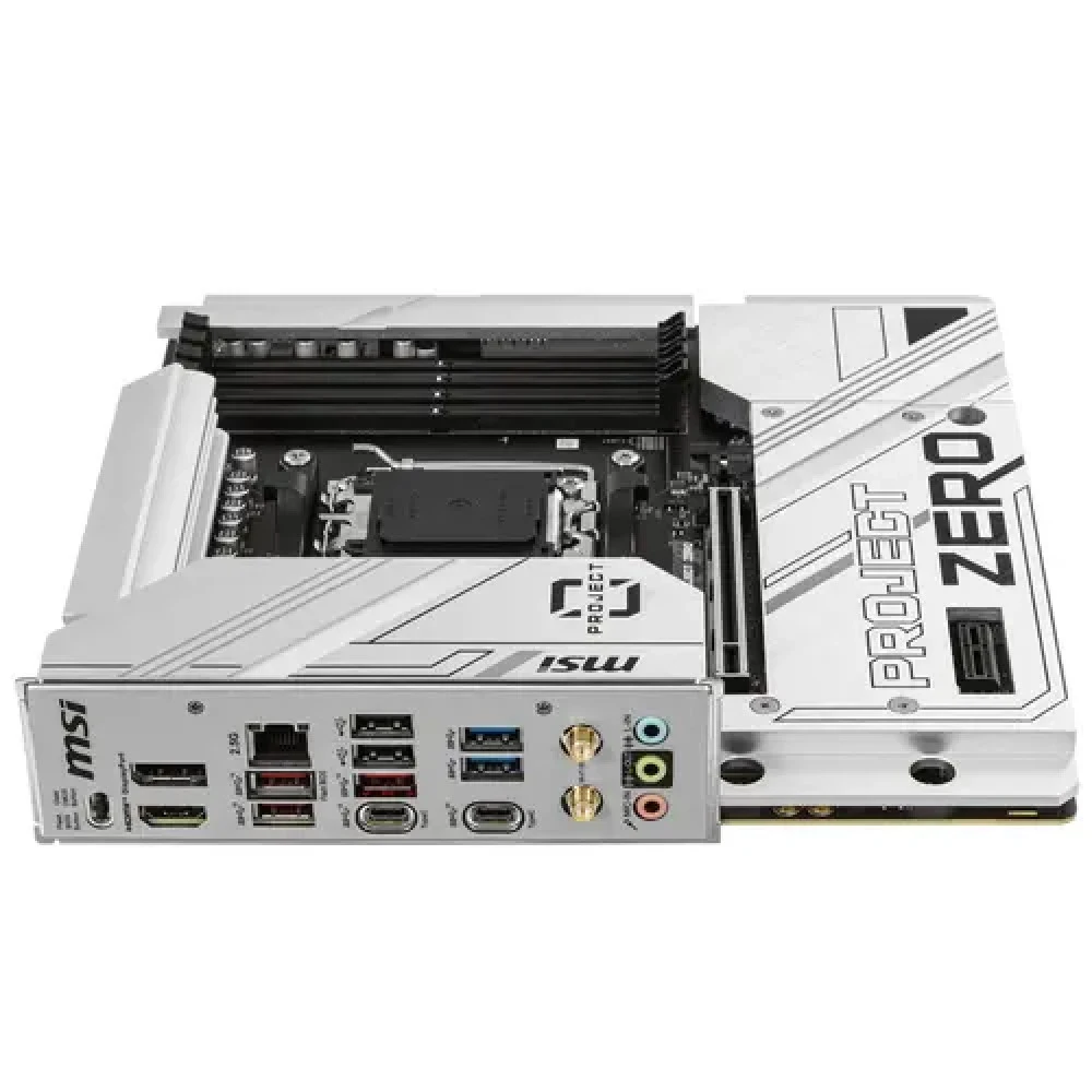 Матплата MSI B650M Project Zero, AM5, mATX, 4DDR-5, 1хPCI-Ex16, 4SATA, 2xM.2, HDMI, DP, 16USB — 3