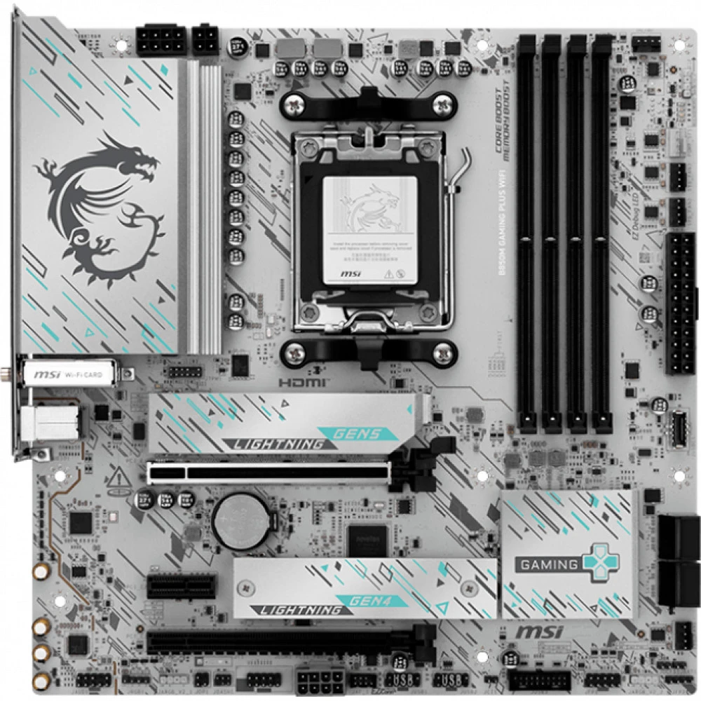 Материнская плата MSI B850M GAMING PLUS WIFI, Socket AM5, mATX, DDR5 — 3