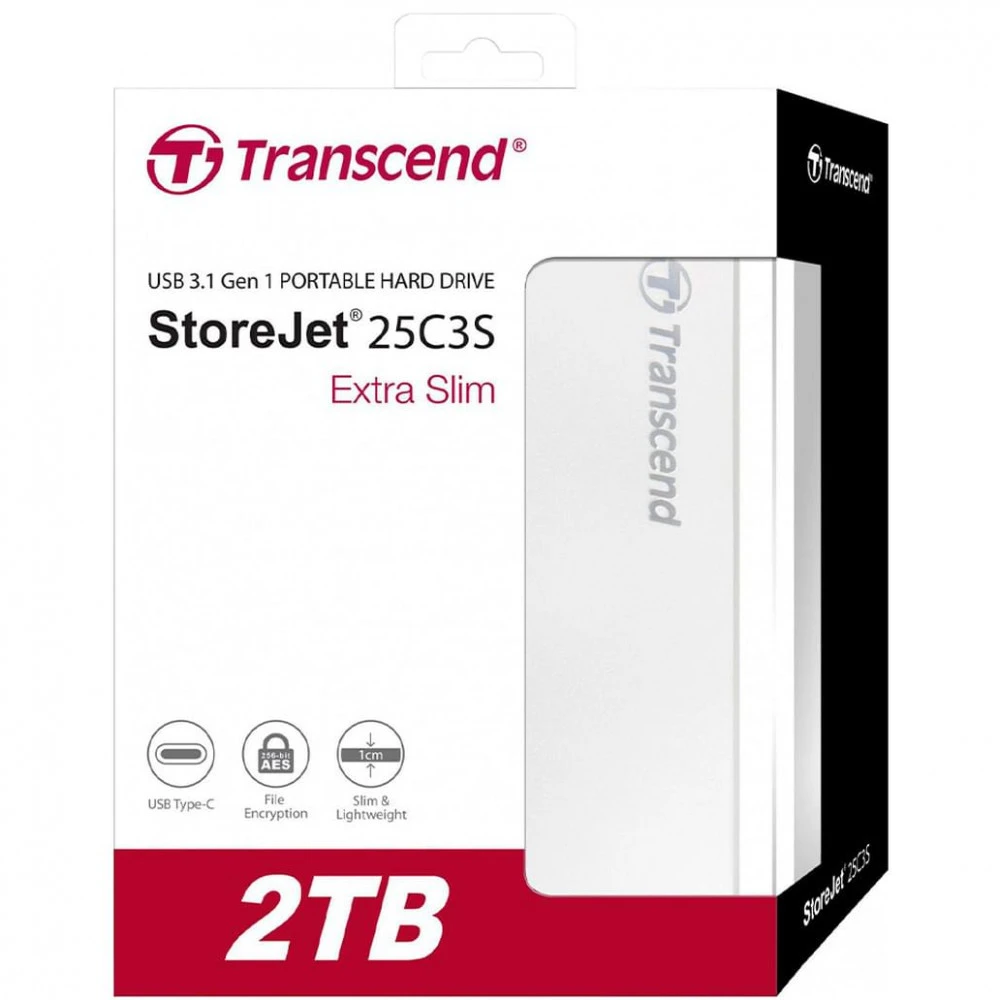 Внешний жесткий диск 2,5 2TB Transcend TS2TSJ25C3S Type C — 5